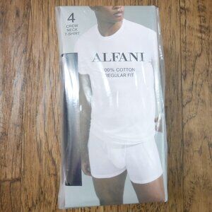 ALFANI 4 Crew Neck Deep Black Regular Fit Short Sleeve T-Shirt